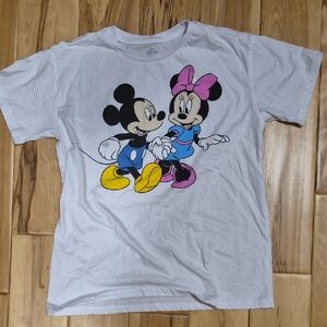 Disney Kids White Tee with Mickey and Minnie XL (14-16)